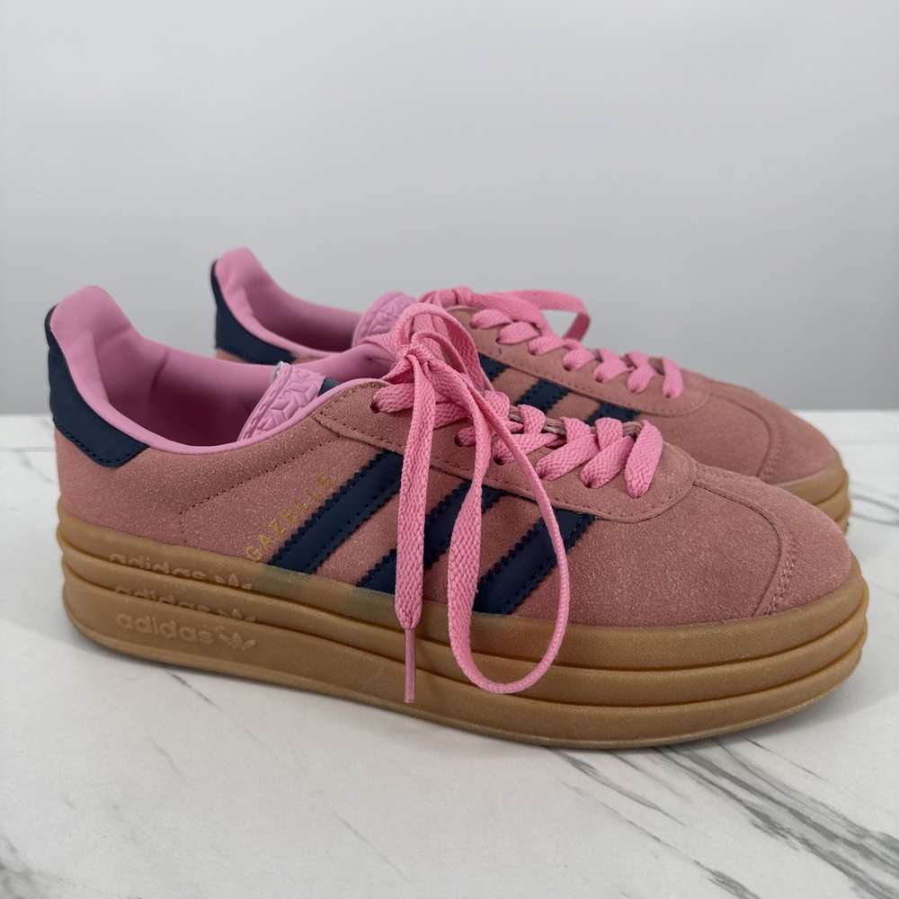 Adidas VL Gazelle Bold Pink Glow Suede Sneakers Romantic Coquette Bubblegum 7.5